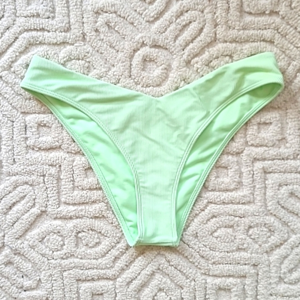 Abercrombie Mint Green Swim Bikini Bottom Medium Bikini Ribbed